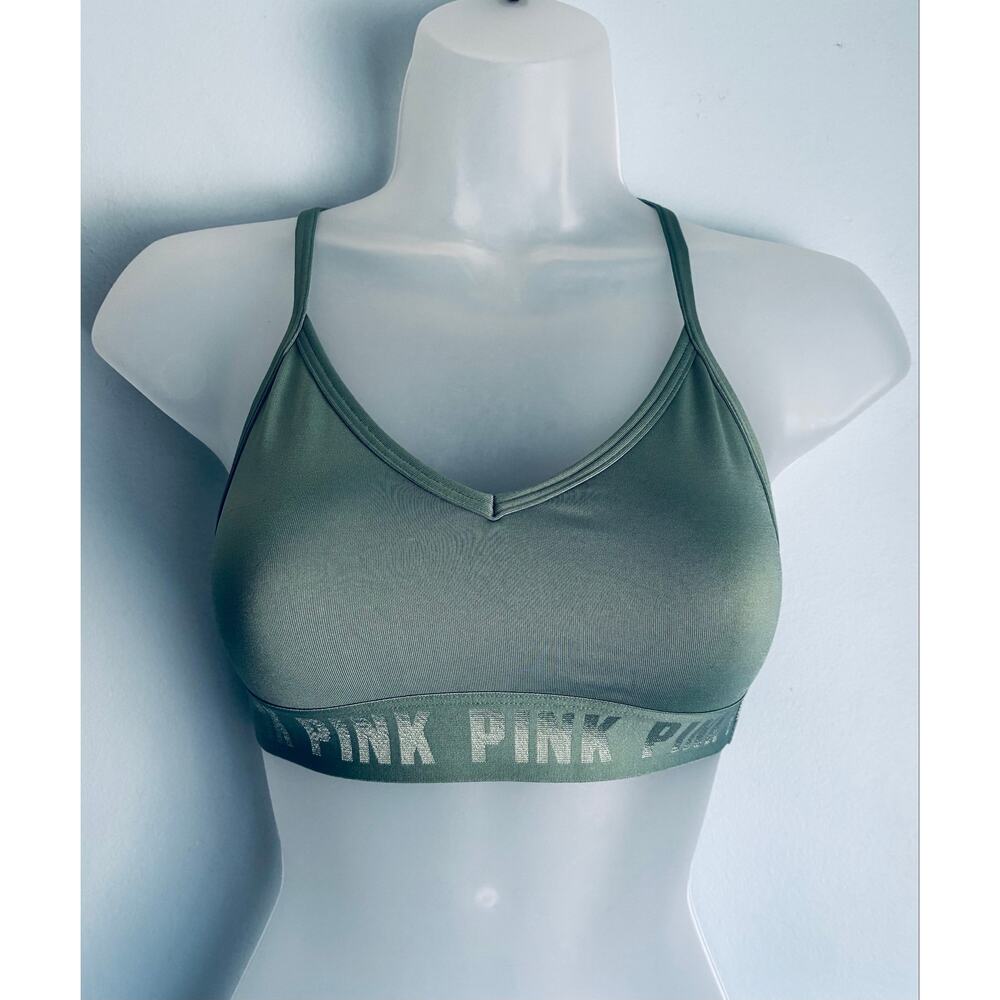 PINK Victoria's Secret Ultimate Lightly Lined Sports Bra Green XXS
